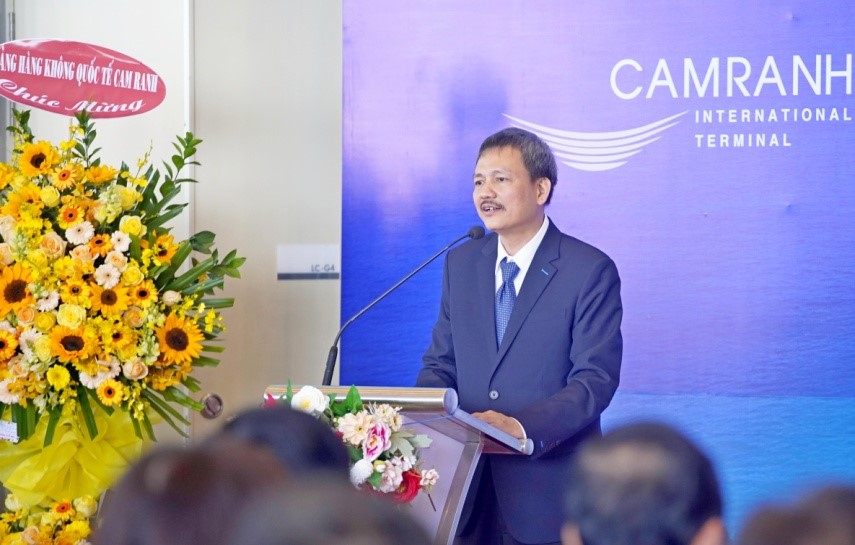 Ông Lại Xuân Thanh – Chủ tịch HĐQT Tổng công ty Cảng HK Việt Nam –CTCP  phát biểu tại sự kiện.
